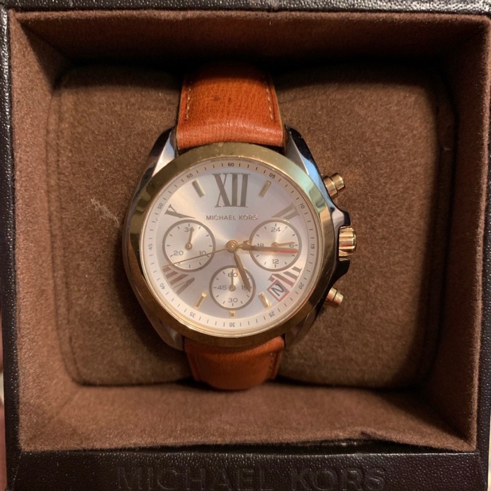 Authentic Michael Kors Leather Band Watch
